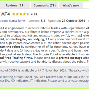 BITCOIN ROBOT EA V8.3 + v9.4 MT4 Download - Image 6