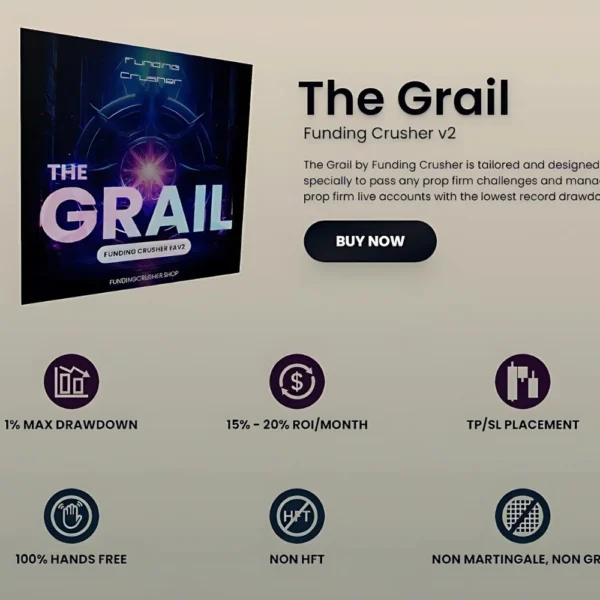 The Grail Funding Crusher EA V2 MT4 & MT5 – 5.73% Drawdown Download