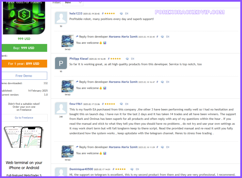 Scalping Robot EA clients reviews
