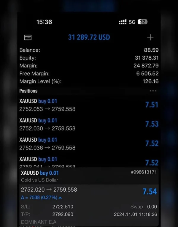 Dominant EA V1.1 MT5 with setfiles Download - Image 3