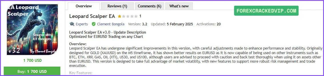 Leopard Scalper EA MT4 vendor