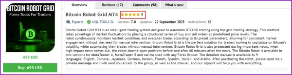 Bitcoin Robot Grid MT4 reviews