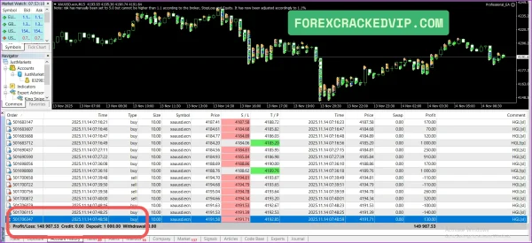 Professional EA result