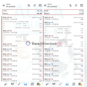 Live trading results chart showing profit growth for Aura Scalper Engine