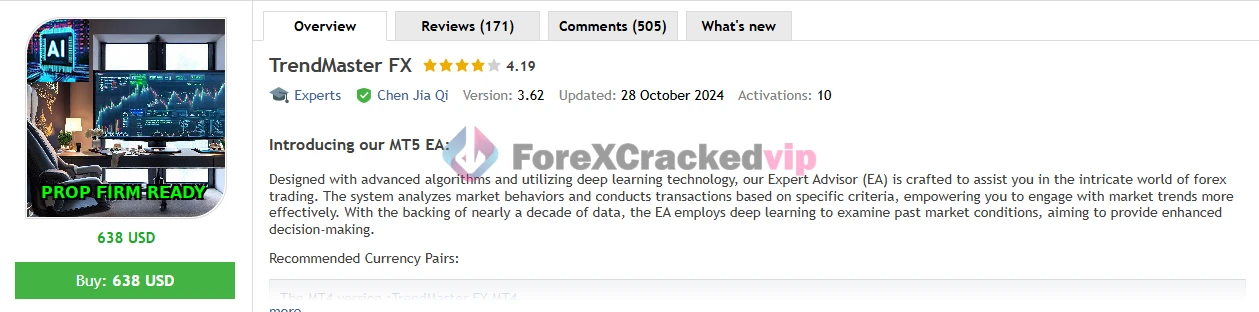 TrendMaster FX MT5 EA MQL5 Review-forex-cracked-vip