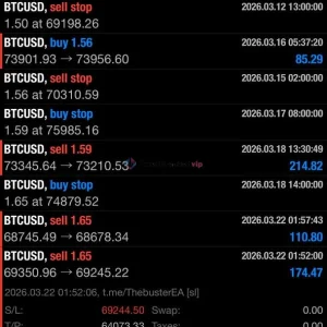 BUSTER BTC Single Entry EA MT5 live signal performance and account growth statistics