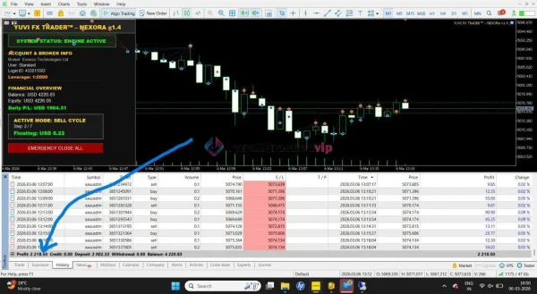 Yuvi Nexora EA MT5 Live Result 2-1