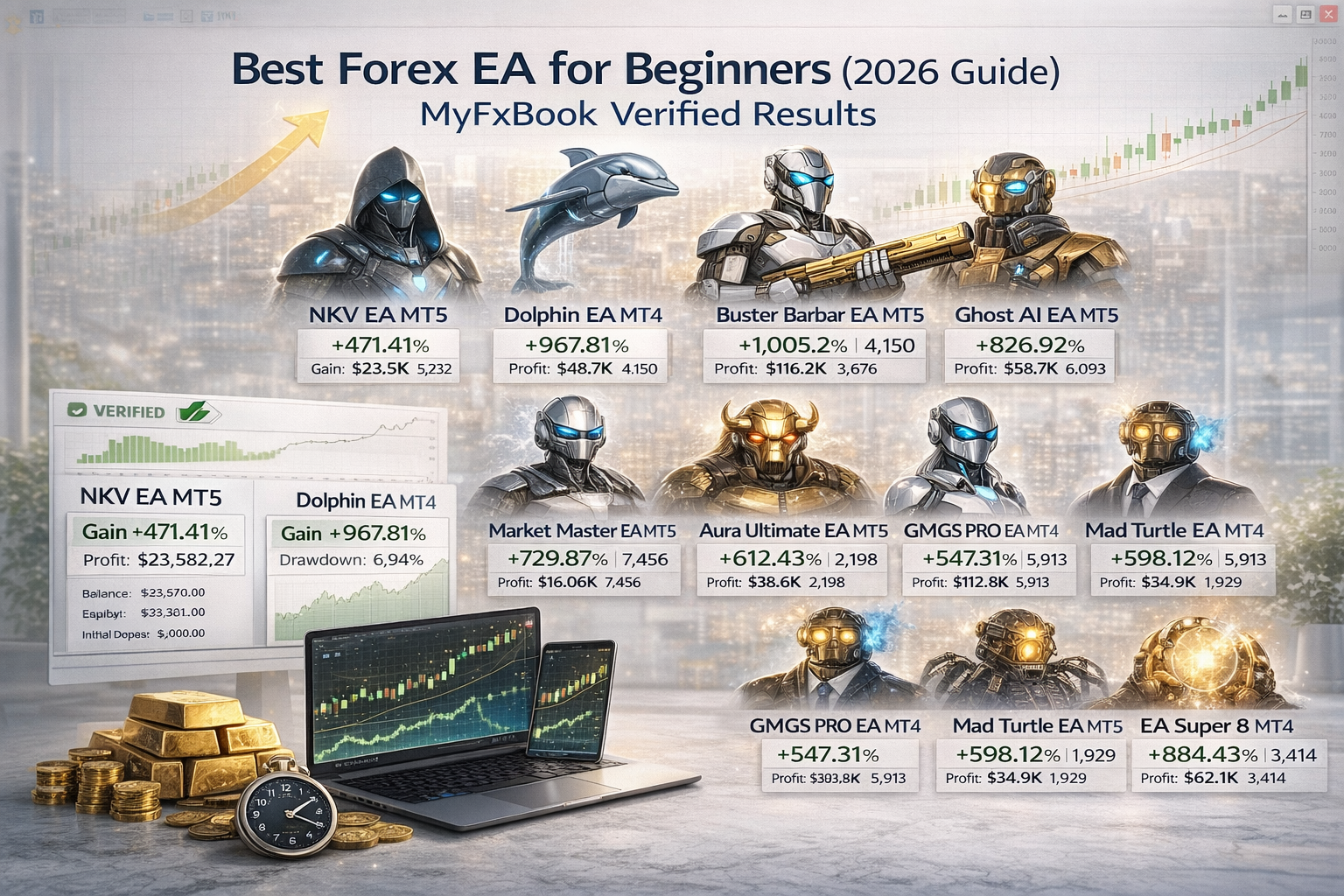 Best Forex EA for Beginners (2026 Guide) MyFxBook Verified Results