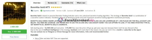 Bonnitta Gold MT5 MQL5 Review