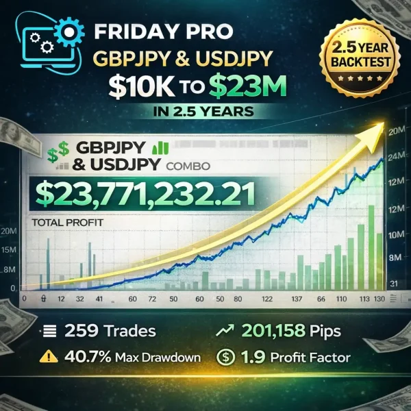 Friday Pro MT4 EA V1.6 - MYFXBook 646% Gain & MQL5 Live Signal 655% Growth Friday Pro MT4 EA V1.6 - MYFXBook 646% Gain & MQL5 Live Signal 655% Growth
