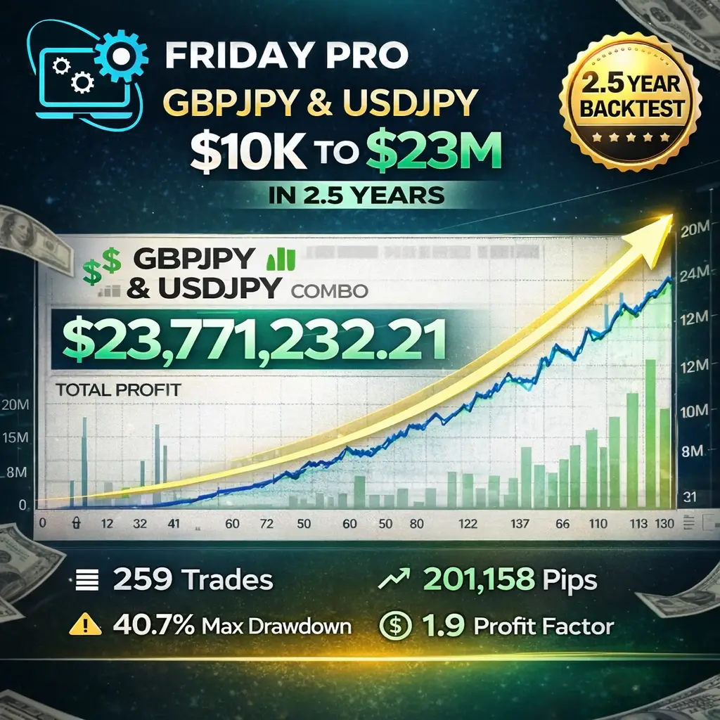 Friday Pro MT4 EA V1.6 - MYFXBook 646% Gain & MQL5 Live Signal 655% Growth