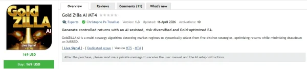 Gold Zilla AI MT4 MQL5 Review