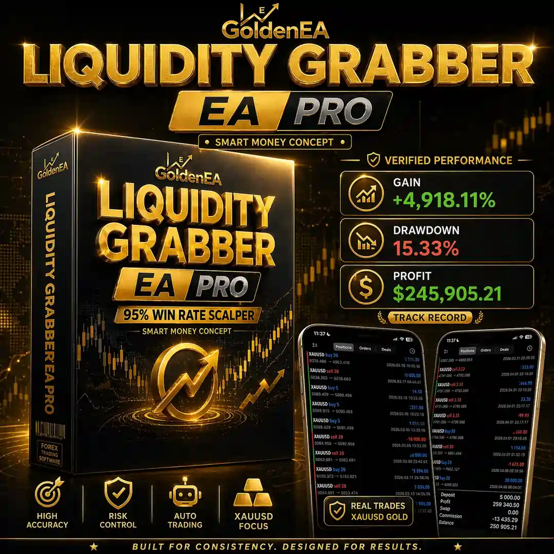 Liquidity Grabber EA PRO MT5 - MYFXBook 4918 Gold Gain