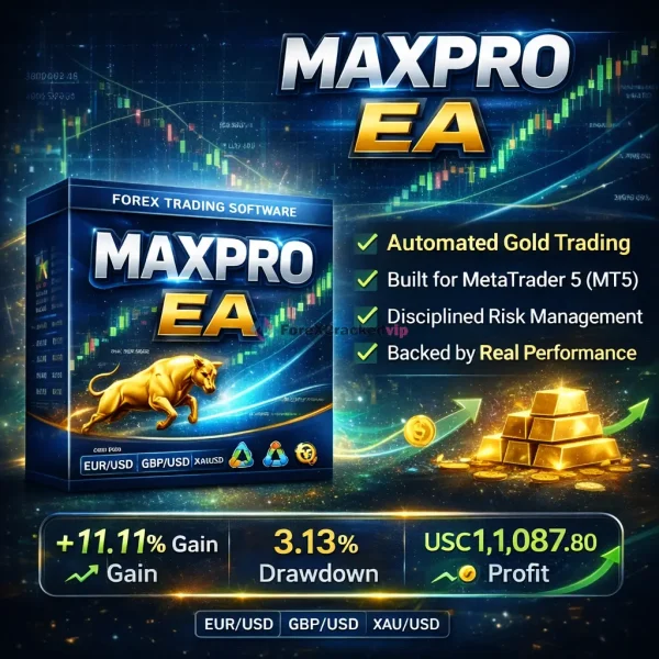 MAXPRO EA MT5 V1.2 - MYFXBook Verified 3% Drawdown & 11% Gain