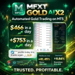 MFXT GOLD AI X2 MT5 - MYFXBook 181% Gain + 8% Drawdown | Unlimited