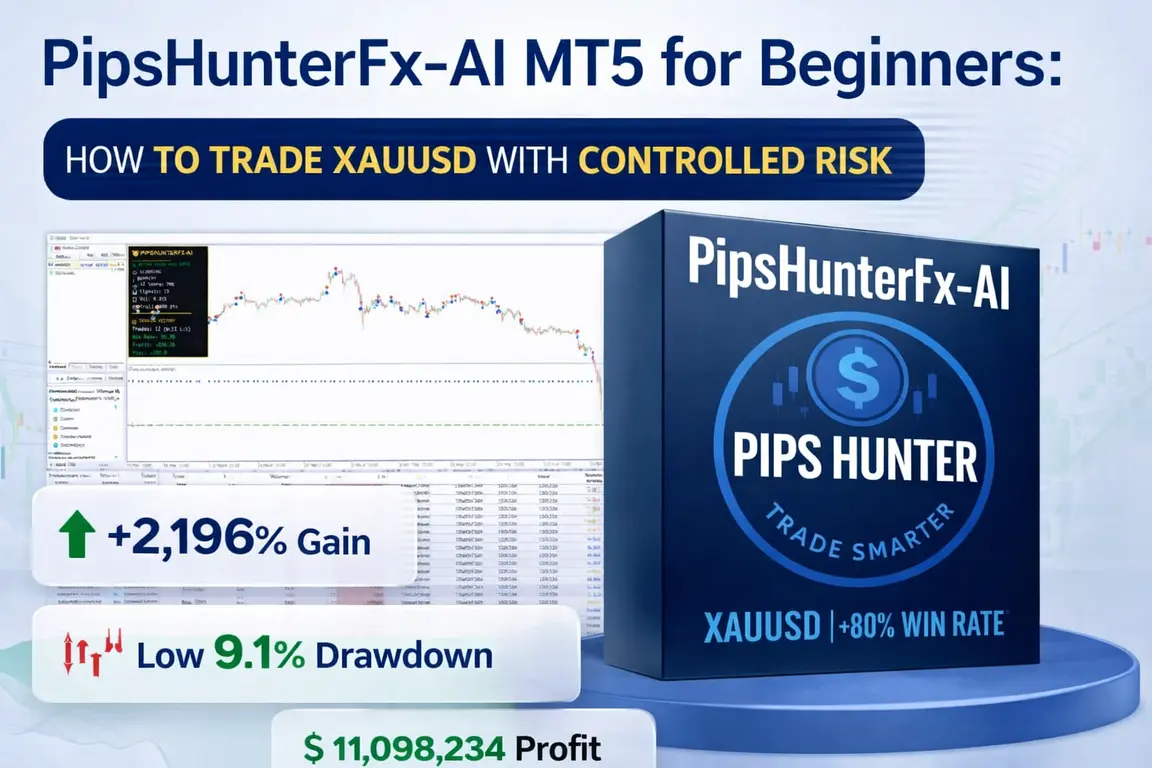 PipsHunterFx-AI MT5 for Beginners: Trade XAUUSD With Controlled Risk