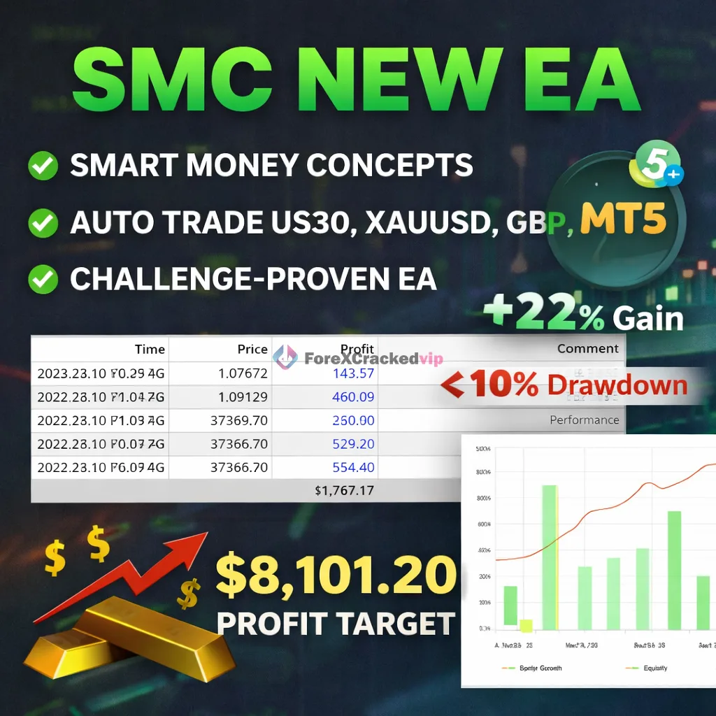 SMC NEW EA MT5 V1.1 - MYFXBook 131% Gain + Low DD