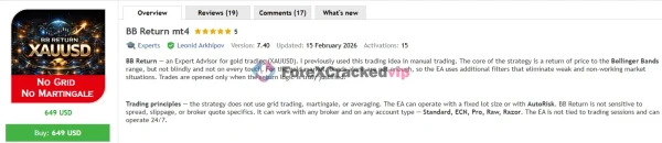 BB Return mt4 MQL5 Review