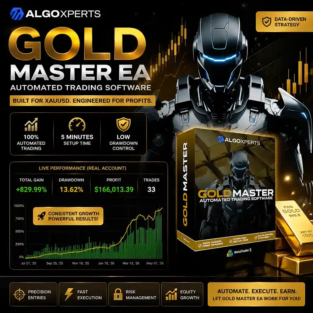 GOLD MASTER MT5 - Myfxbook 829- 13- Low Drawdown