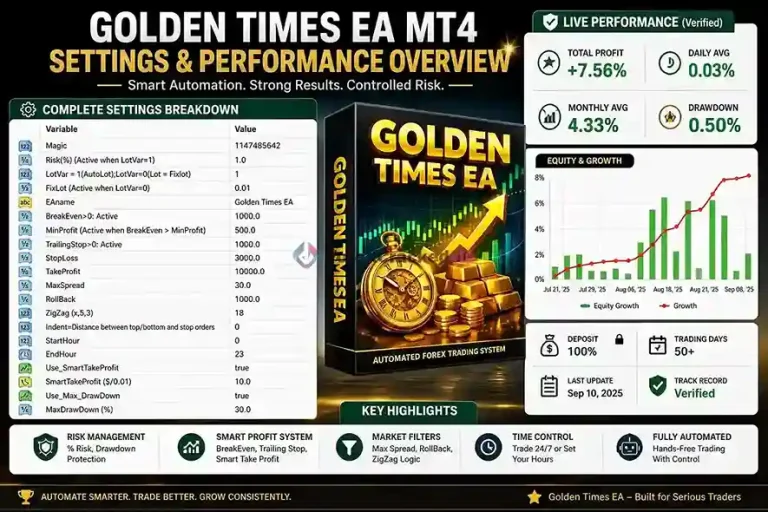 Golden Times MT4 EA Settings Explained (Full Guide)