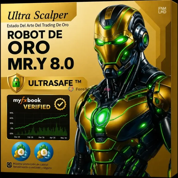 Robot De Oro Mr. Y 8.0 ULTRASAFE™ MT5 - MT5 - Myfxbook Verified and Low Drawdown