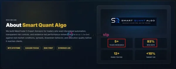 Smart Quant Algo EA Pro MT5 About Tool