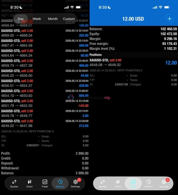 MFXT PHANTOM X MT5 Result 3